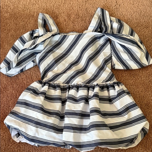 Habitual Navy and White Striped Kids Blouse - Picture 1 of 3